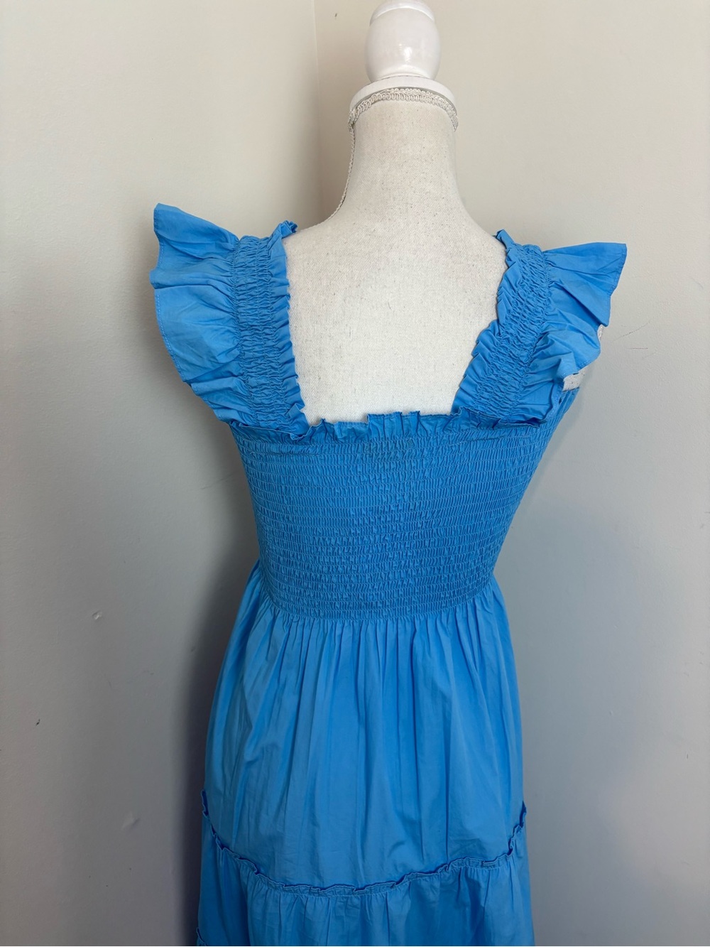 Quince 100% Organic Cotton Poplin Midi Dress In Cornflower Blue Size Small NWT - Picture 7 of 14